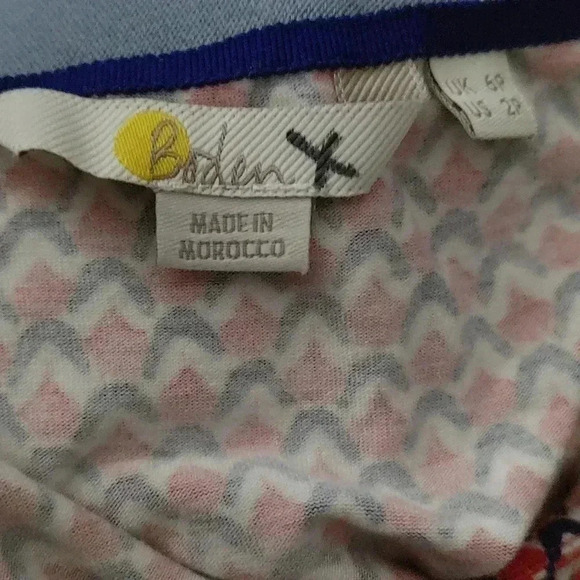 BODEN Amelia Jersey Knit Dress Pink Blue White Geo Pocket - Picture 4 of 4